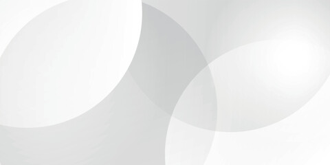 Abstract background with gray circle. White and grey abstract modern transparency circle presentation background. Vector circles template vector design.