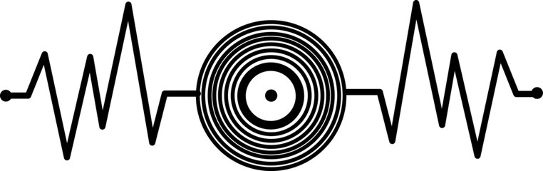 Music dj heartbeats vector cute astronaut playing dj electronic music with svg vector illustration