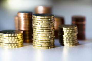 stacks of gold coins