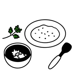 vector illustration of a food