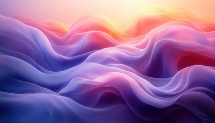 Obraz premium Abstract Flowing Lines in Purple and Blue with Soft Lighting
