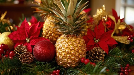 Festive Pineapple Paradise - Christmas Decorations with Tropical Twist