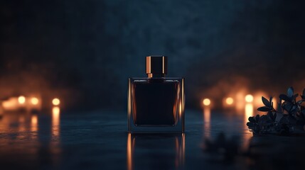 Luxurious Perfume Bottle Mockup for Sophisticated Fragrance Campaign