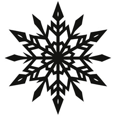 silhouette vector of snowflake