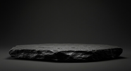 Naklejka premium Rough Textured Rock Table – Strong & Elegant Product Display