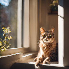 cat on the window