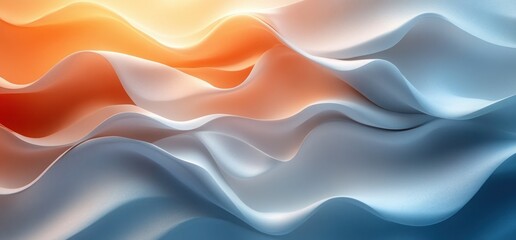 Obraz premium Abstract White Wave Background with Soft Light and Modern Design