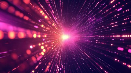 Fototapeta premium A futuristic abstract background featuring glowing dots and lines forming a digital network