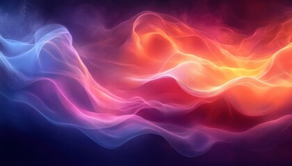 Fototapeta premium Vibrant Abstract Fluid Waves Digital Art Background