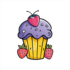 cupcake with cherry