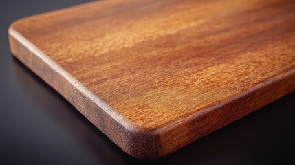 Detailed Close-Up of Wooden Cutting Board Slice Revealing Natural Grain Texture