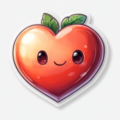 Fototapeta premium A simple red heart on a plain white background. Ideal for love, Valentine’s Day, and romance-themed designs.