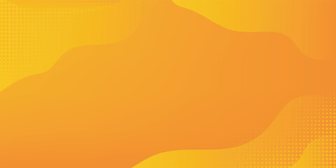 Bright orange-yellow gradient abstract fluid wave background with halftone, modern dynamic wallpaper. Suitable for templates, sales banners, business, ads, web and pages