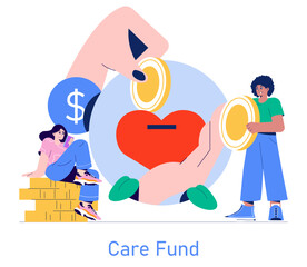 Care Day. Flat Vector Illustration