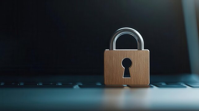 Thinline concept of a secure website padlock in a modern browser window