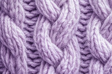 Knit Pattern Wallpaper. White Christmas. Violet Knitting Wool Texture. Scandinavian Design.