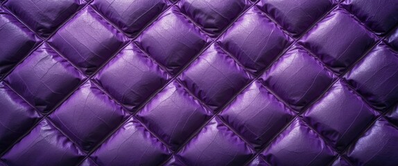 Fototapeta premium Purple quilted fabric texture background showcasing diagonal patterns and glossy finish ideal for design and textile applications