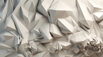 Abstract White Geometric Shapes Layered Design for Background Pattern with Clean Lines and Angles