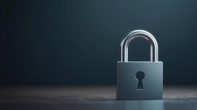 Thinline concept of a secure website padlock in a modern browser window