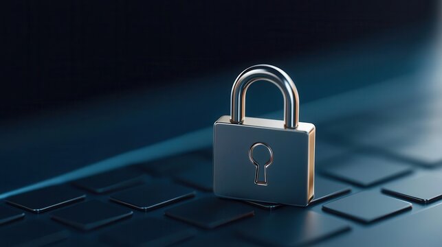 Thinline concept of a secure website padlock in a modern browser window