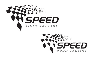 Race flag icon, simple design illustration Logo vector
