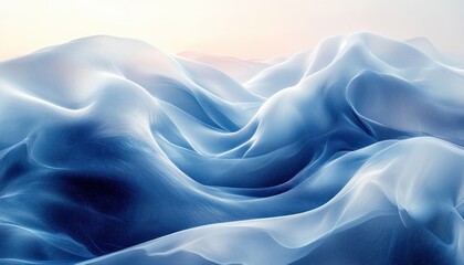 Obraz premium Futuristic Abstract Digital Background with Blue and White Gradients and Dynamic Lines for Modern Business