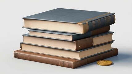 Fototapeta premium Books and Coins for a Brighter Future