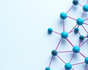 Minimalist network security visualization with simple interconnected nodes