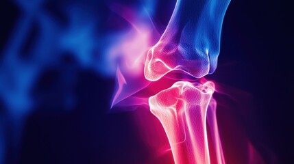 Fototapeta premium Cross-sectional scan of torn ACL ligament post-injury