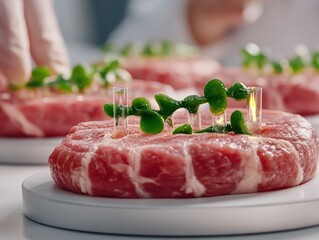 Explore the groundbreaking Synthetic Biology revolution Witness mesmerizing bio-luminescent organisms illuminating innovative research Discover advancements in lab-grown meat production, offering