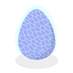 3D Isometric Flat Vector Set of Dragon Eggs, Fairy Tale Stones. Item 2