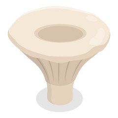 3D Isometric Flat Vector Set of Mushrooms, Fungus Plants. Item 6