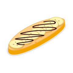 3D Isometric Flat Vector Illustration of Tasty Breakfast, Healthy Toasts Set. Item 6