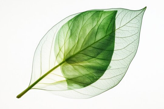 A detailed cross-section of a leaf showing its cellular structure and chlorophyll production