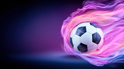 Fototapeta premium A Soccer Ball Rushing Into the Net with Blurred Motion Dynamic Sports Action and Energy of a Competitive Soccer Match