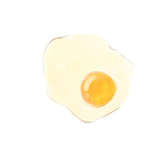 Cute fried egg hand drawn illustration