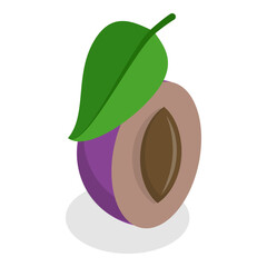 3D Isometric Flat Vector Set of Fruits, Tasty and Healthy Nutrition. Item 3