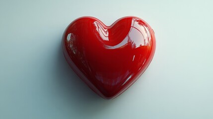 A simple red heart on a plain white background. Ideal for love, Valentine’s Day, and romance-themed designs.