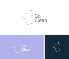 laundry logo design with clothes illustration