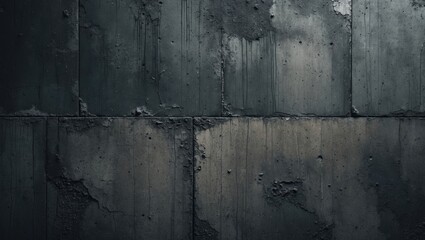 Obraz premium Textured dark concrete wall with grunge finish for industrial and urban design backgrounds.