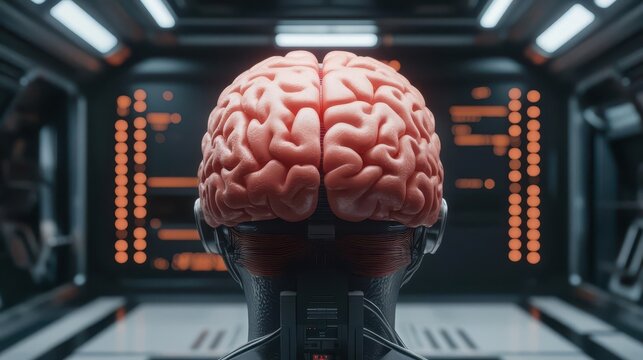 AIdriven industrial AI brain analyzing terabytes of data in a futuristic command center