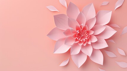 Paper cutout of a blooming flower with petals stock photo --ar 16:9 --style raw --v 6 Job ID: 4cc3800b-ed30-44ad-959e-bc97c5e56046