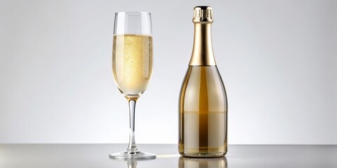 Fototapeta premium Champagne Celebration Glass and Bottle Still Life