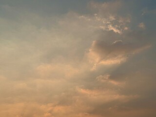 beautiful gradient sky evening background after sunset with clouds