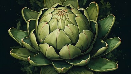 Fototapeta premium Hintergrund Artischocke