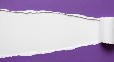 "Ripped Elegance: A Minimalist Contrast in Purple and White"