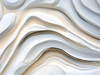 Obraz premium Sand art patterns created by retreating ocean waves, intricate natural designs, mesmerizing abstract beach textures, soft pastel colors