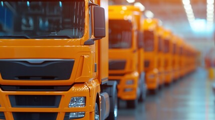 A team of skilled mechanics working together in a garage setting to provide maintenance and repair services for a fleet of commercial trucks and other heavy duty vehicles