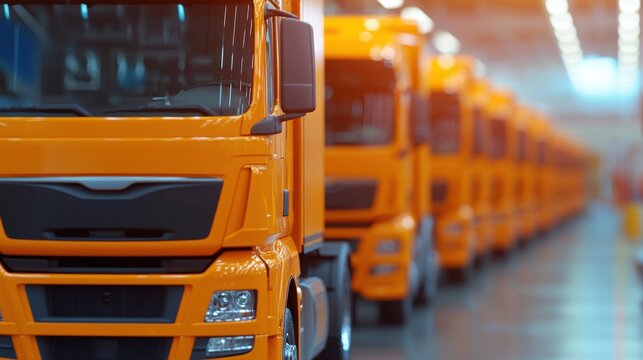 A team of skilled mechanics working together in a garage setting to provide maintenance and repair services for a fleet of commercial trucks and other heavy duty vehicles