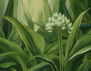 Obraz premium Wallpaper Bärlauch